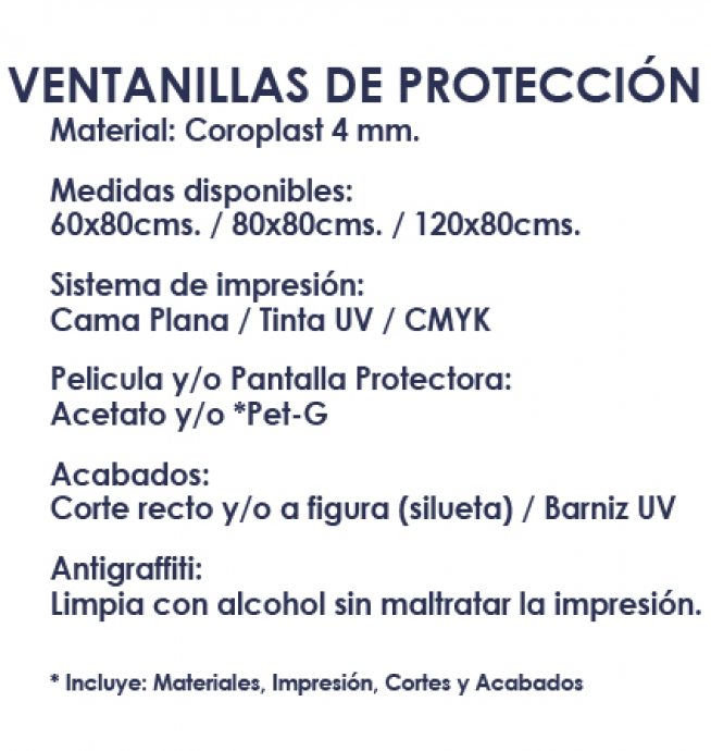 Descripción Ventanilla Coroplast